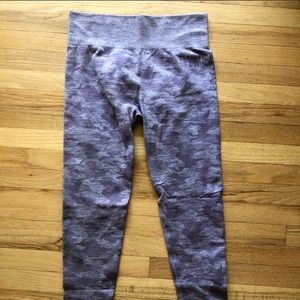GYMSHARK Camo purple Seamless Leggings